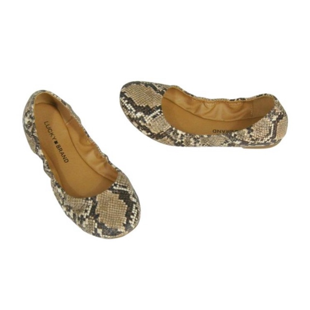 NEW! Lucky Erin Snakeskin comfort flats